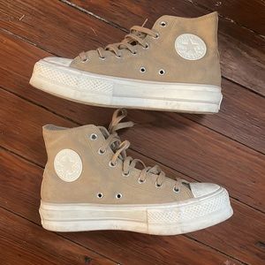 Chuck Taylor All Star Lift Platform Canvas Beige Size 9